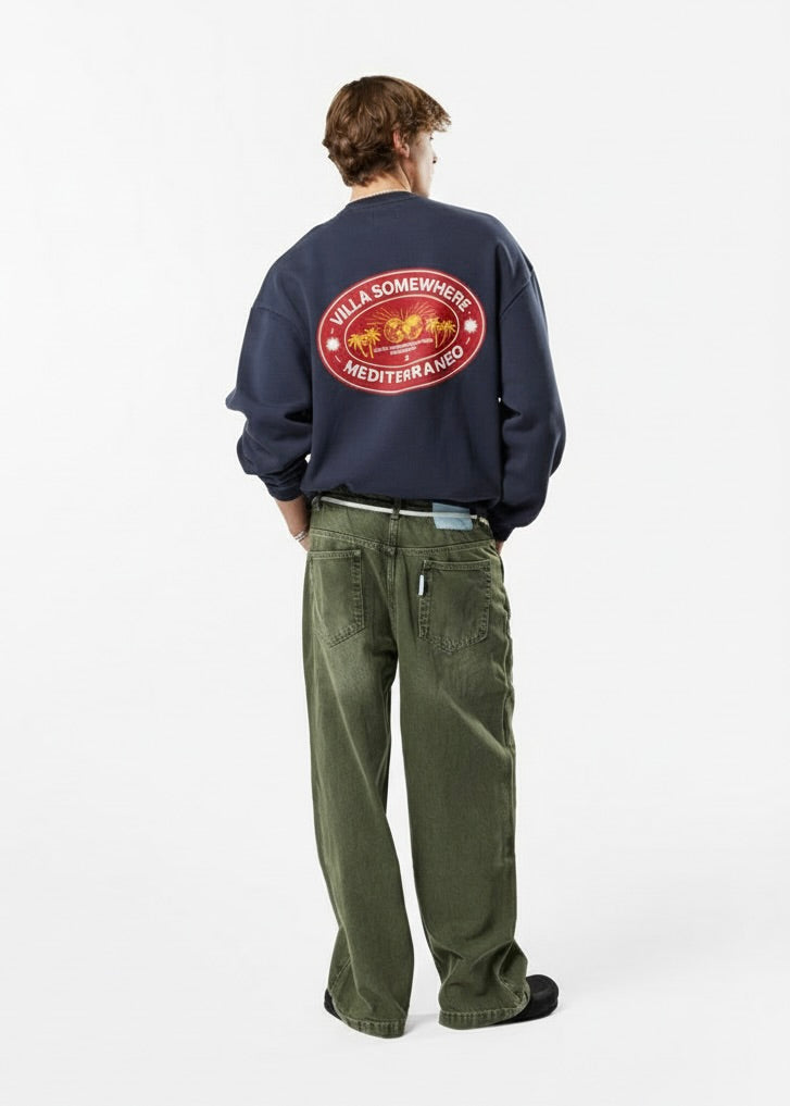 RED VILLA MEDITERRANEO CREWNECK