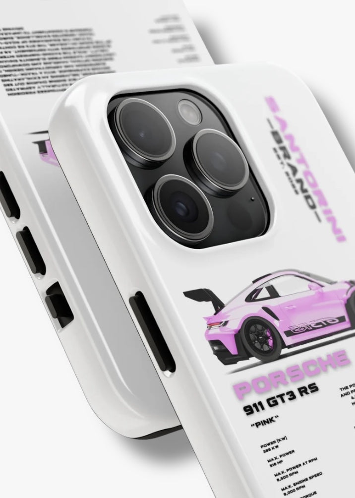 Coque iPhone Porsche GT3RS Rose