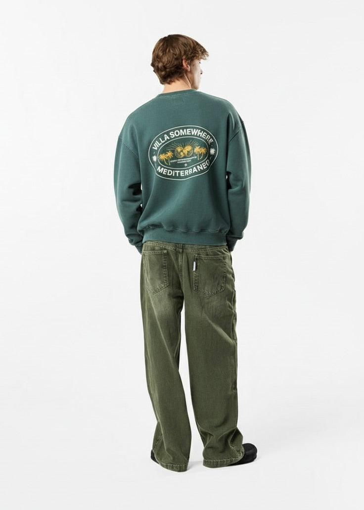 GREEN VILLA MEDITERRANEO CREWNECK