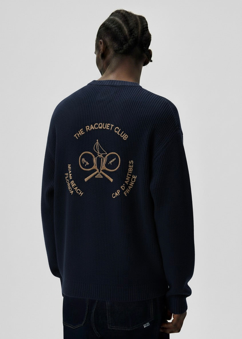 NAVY HERITAGE RACQUET KNIT