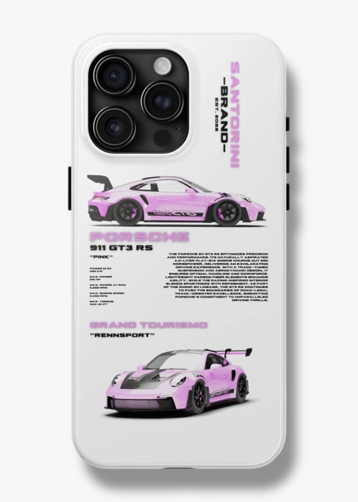 Coque iPhone Porsche GT3RS Rose