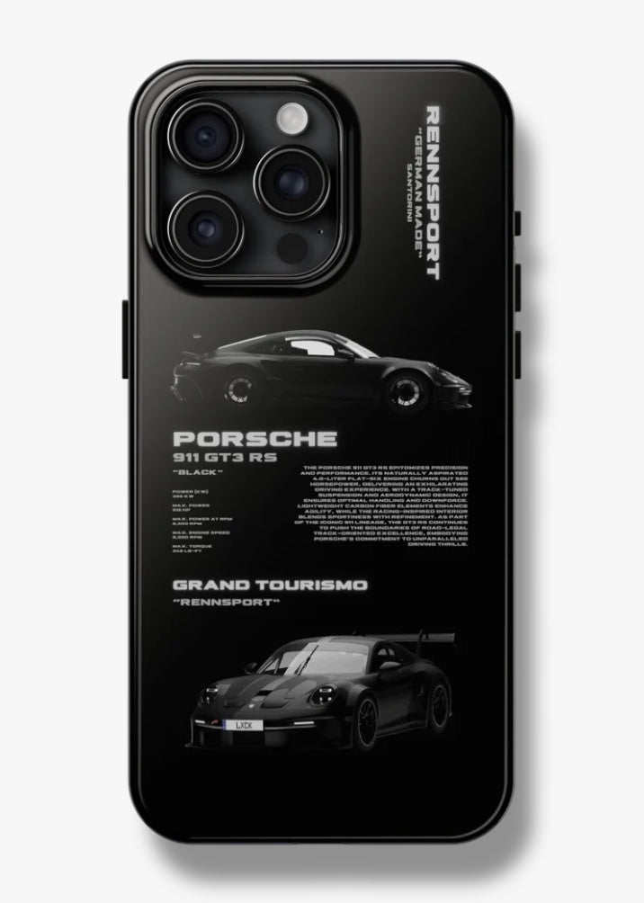 Coque iPhone GT3RS Racing Noire