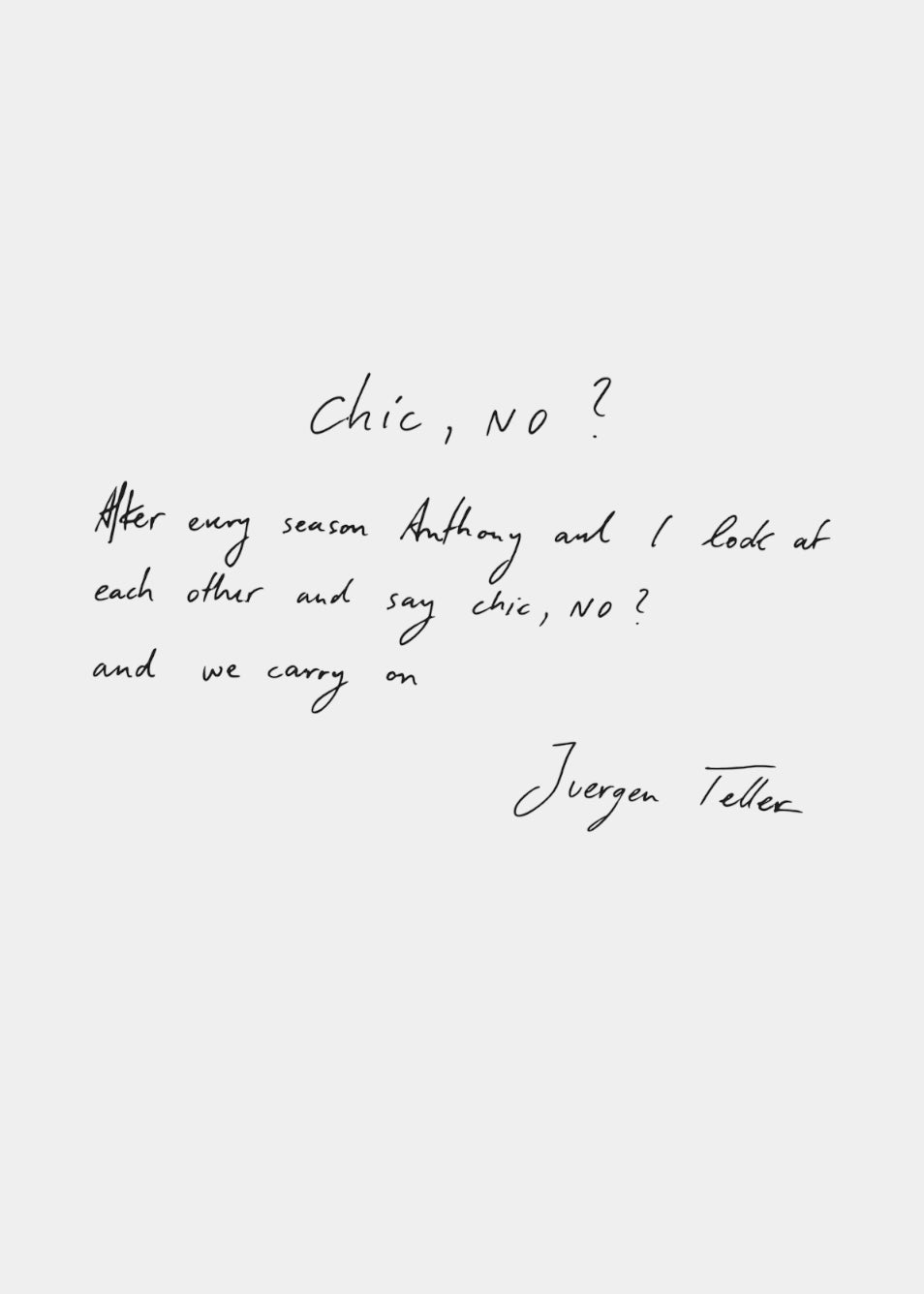 CHIC NO? TEE