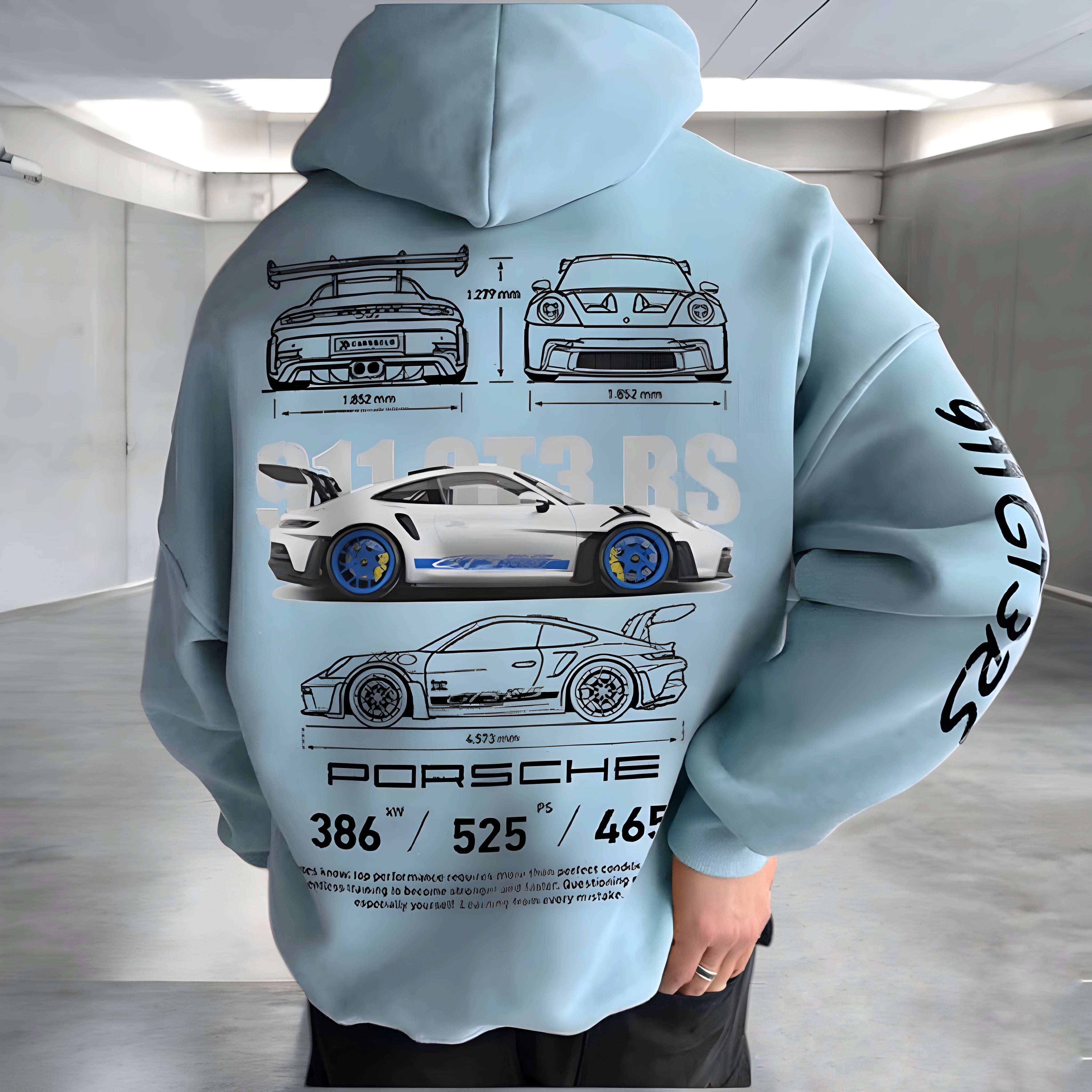 Blue Hoodie Porsche GT3RS